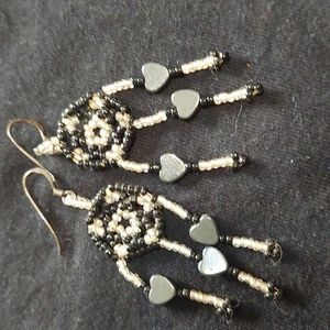 Beaded Dream catcher earrings